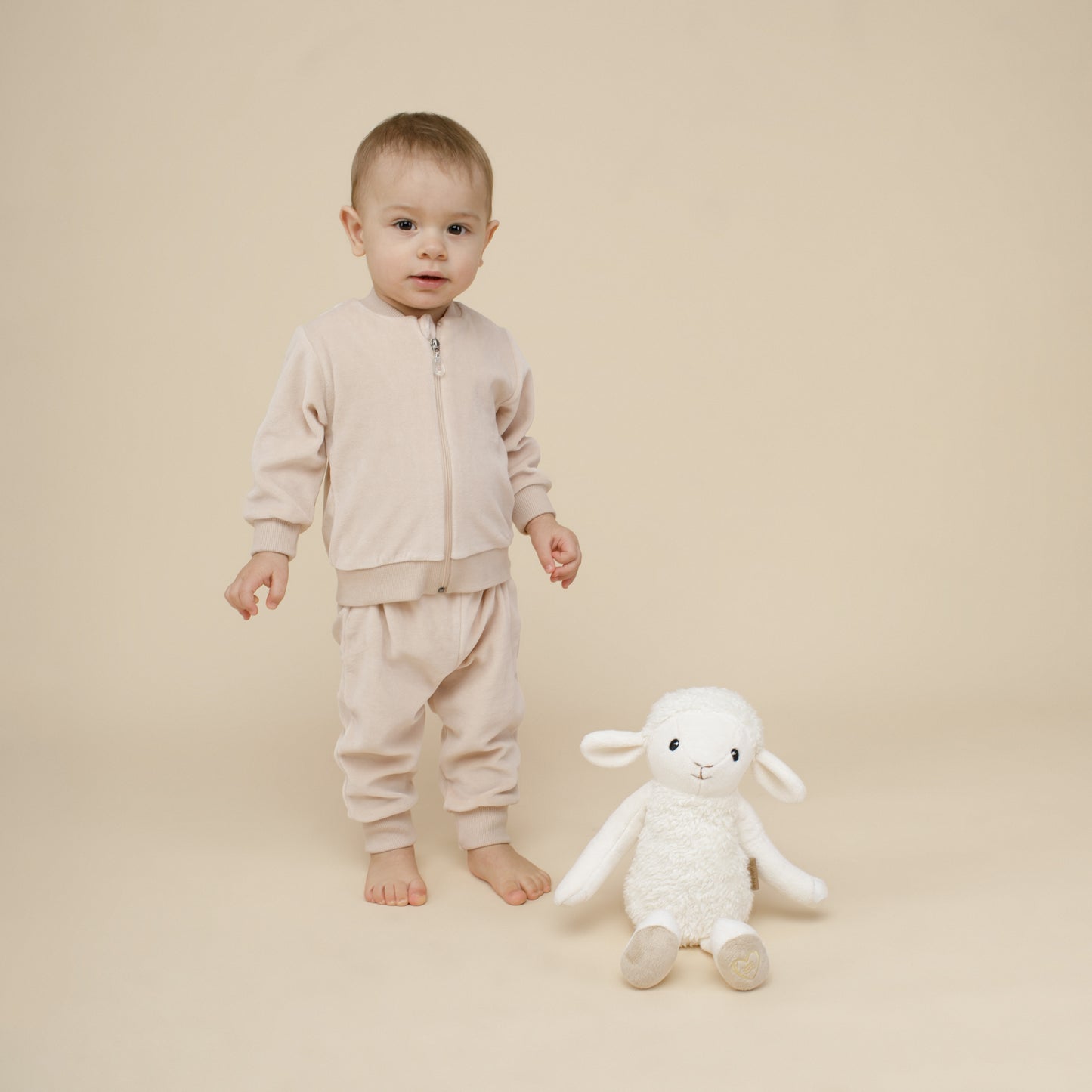 Velour Ungbarna Buxur - Lovely Day Beige