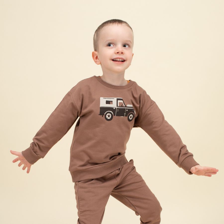 Jogging Peysa - Safari Brown Car