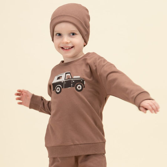 Jogging Peysa - Safari Brown Car