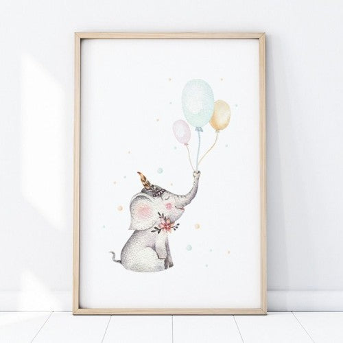 Veggspjald - Elephant - stærð 40x50cm