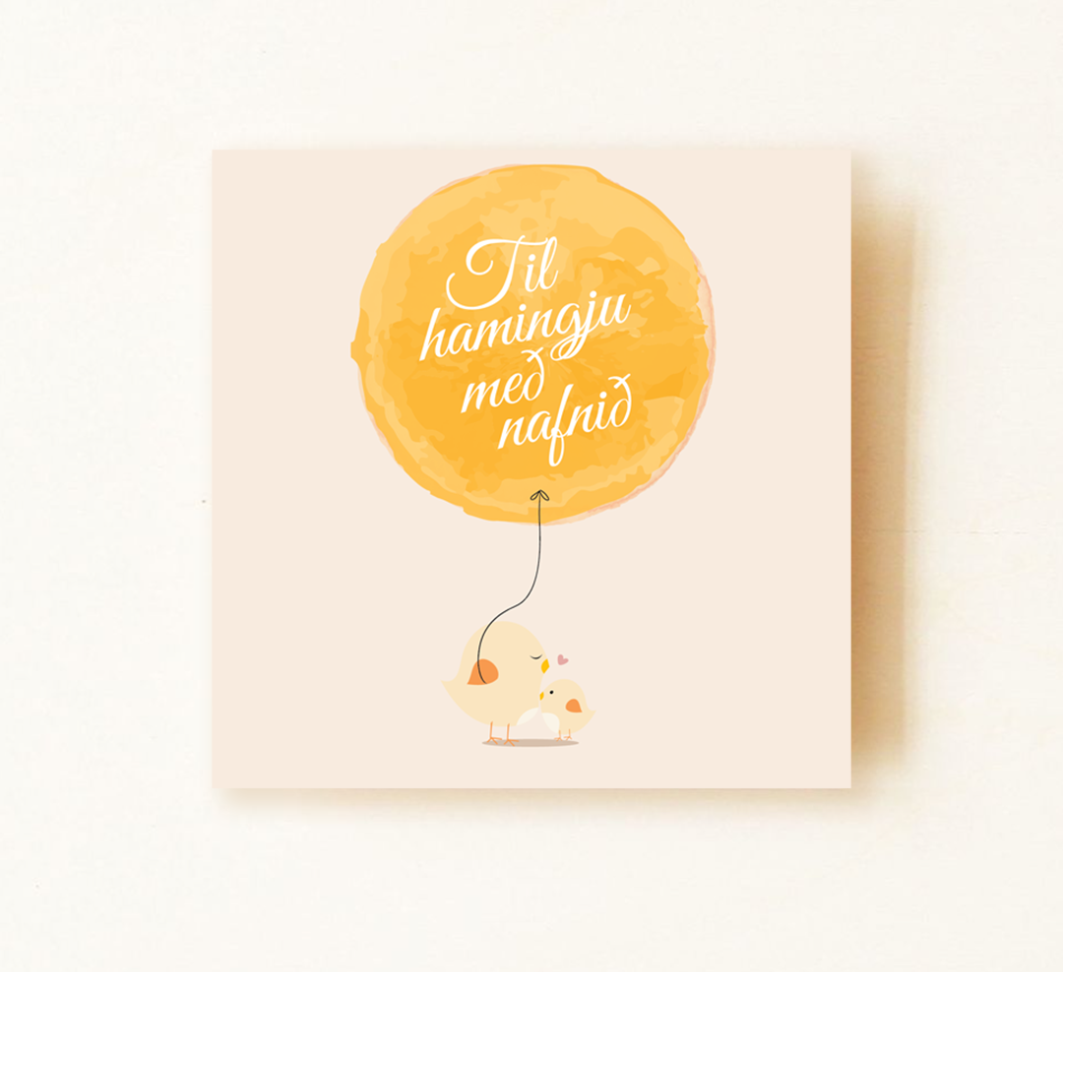 Tækifæriskort - Til hamingju með nafnið!