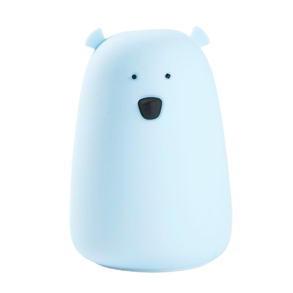 Mjúkur Sílikon Lampi - Bear Blue