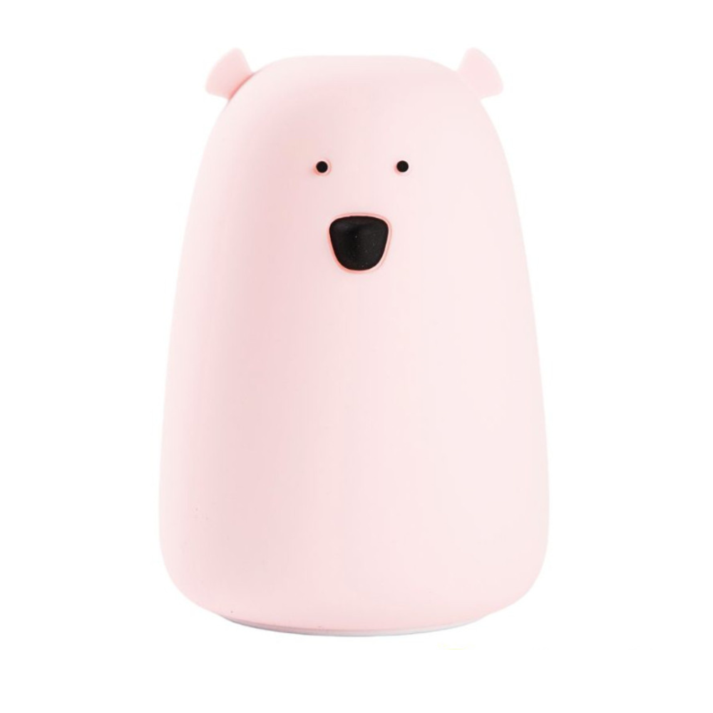 Mjúkur Sílikon Lampi - Bear Pink