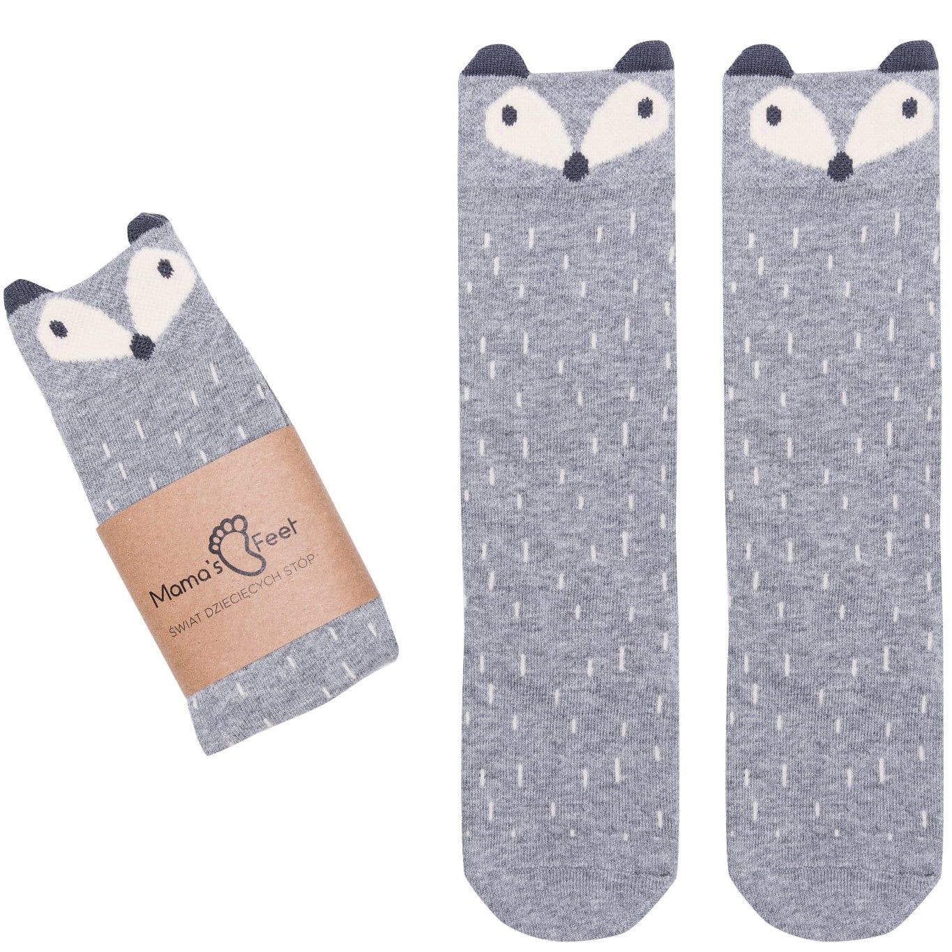 Hnésokkar - Sneaky Fox Gray & Ginger