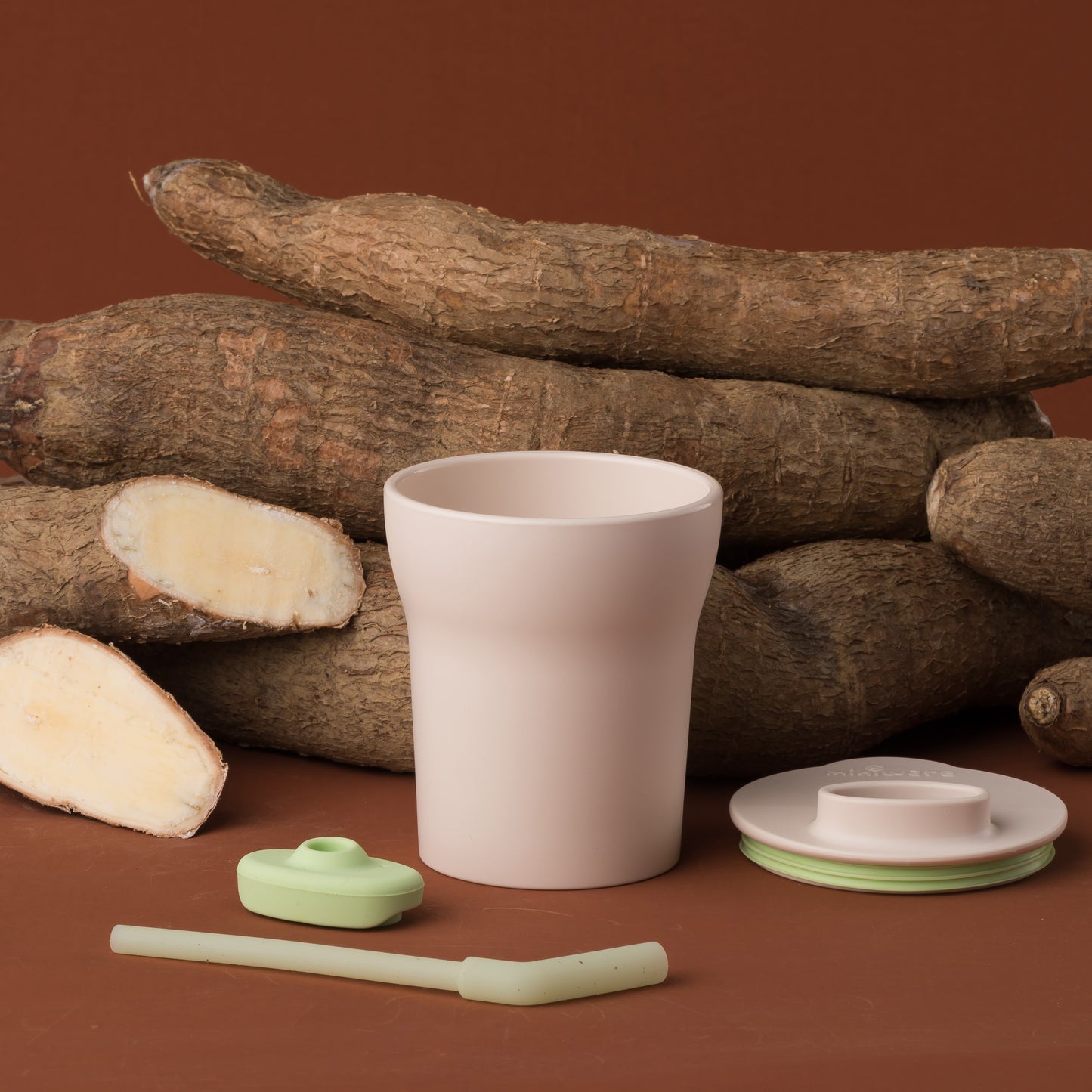 1-2-3! Sip Cup Sett - Mál með röri  - Aqua