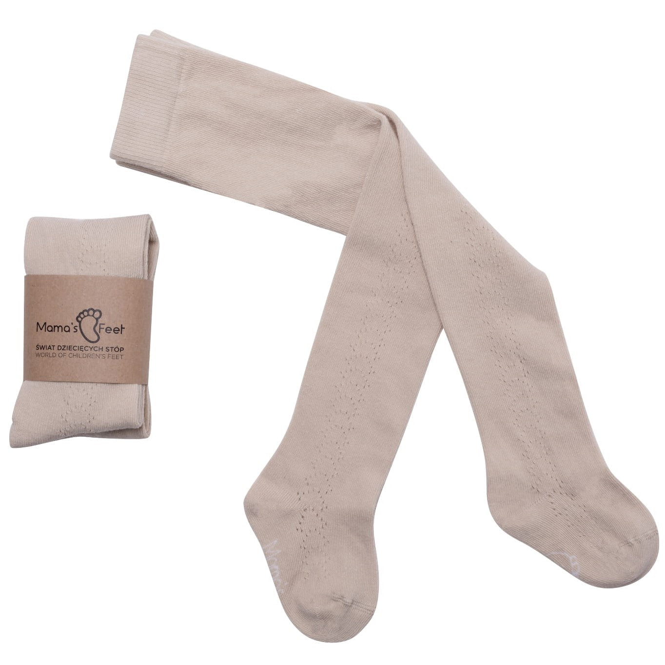 Sokkabuxur með gatamynstri - Beige