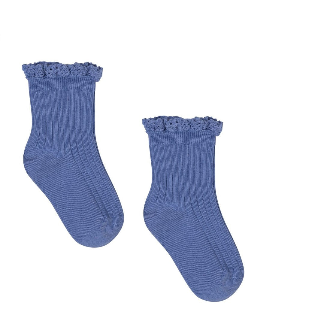 Sokkar með blúndu - Blue