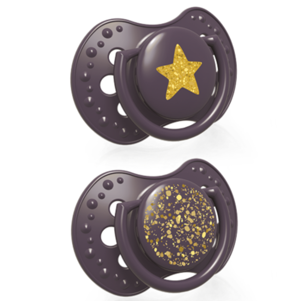 LOVI Dynamic Sílikon Snuð - Stardust Violet 2 í boxi