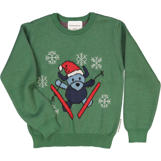 Jólapeysa - Green Doddi skiing