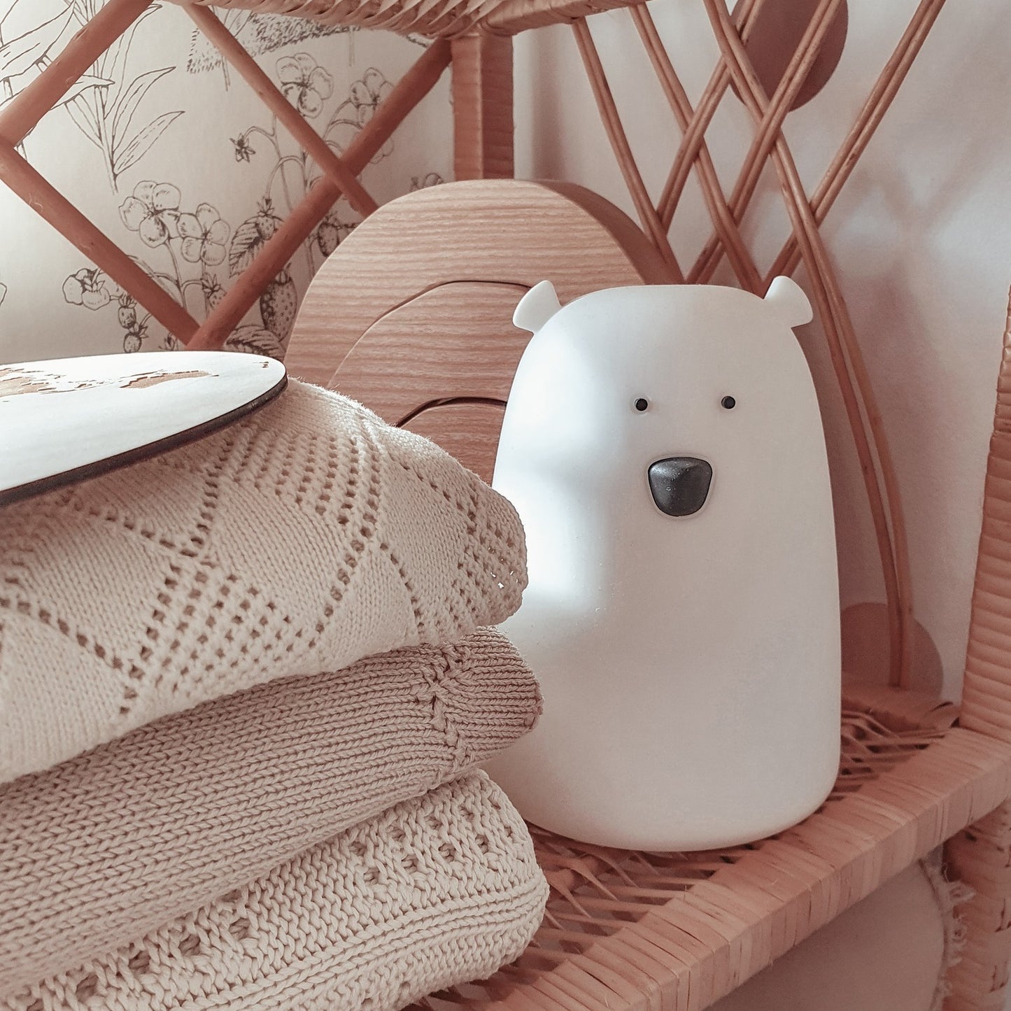 Silicon Lampi með fjarstýringu - Bear White