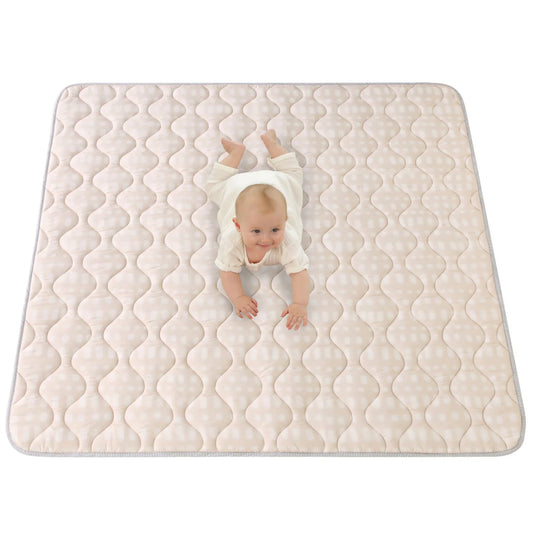 Quilted Leikmotta - Beige 127/127cm