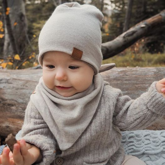 Viðsnúaleg ullarhúfa Beige - Brown