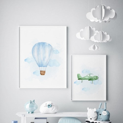 Veggspjald - Balloon - stærð 50x70cm