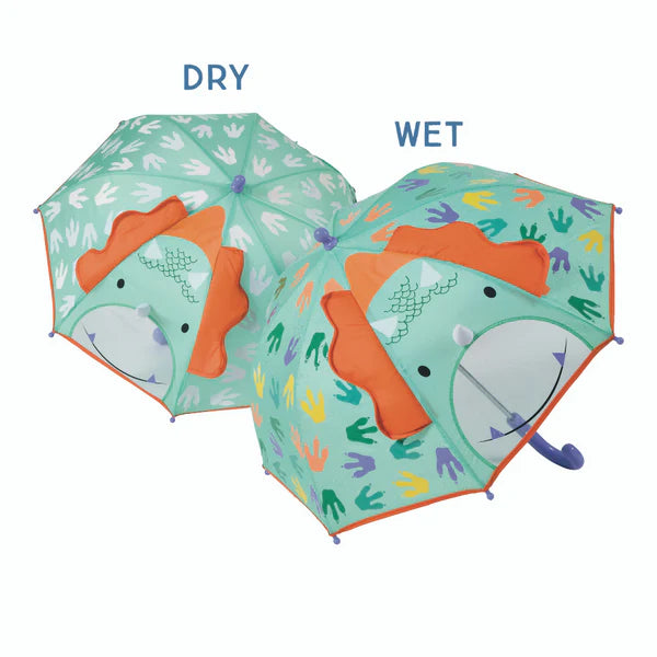 Regnhlíf - Colour Changing 3D Umbrella - Dinosaur