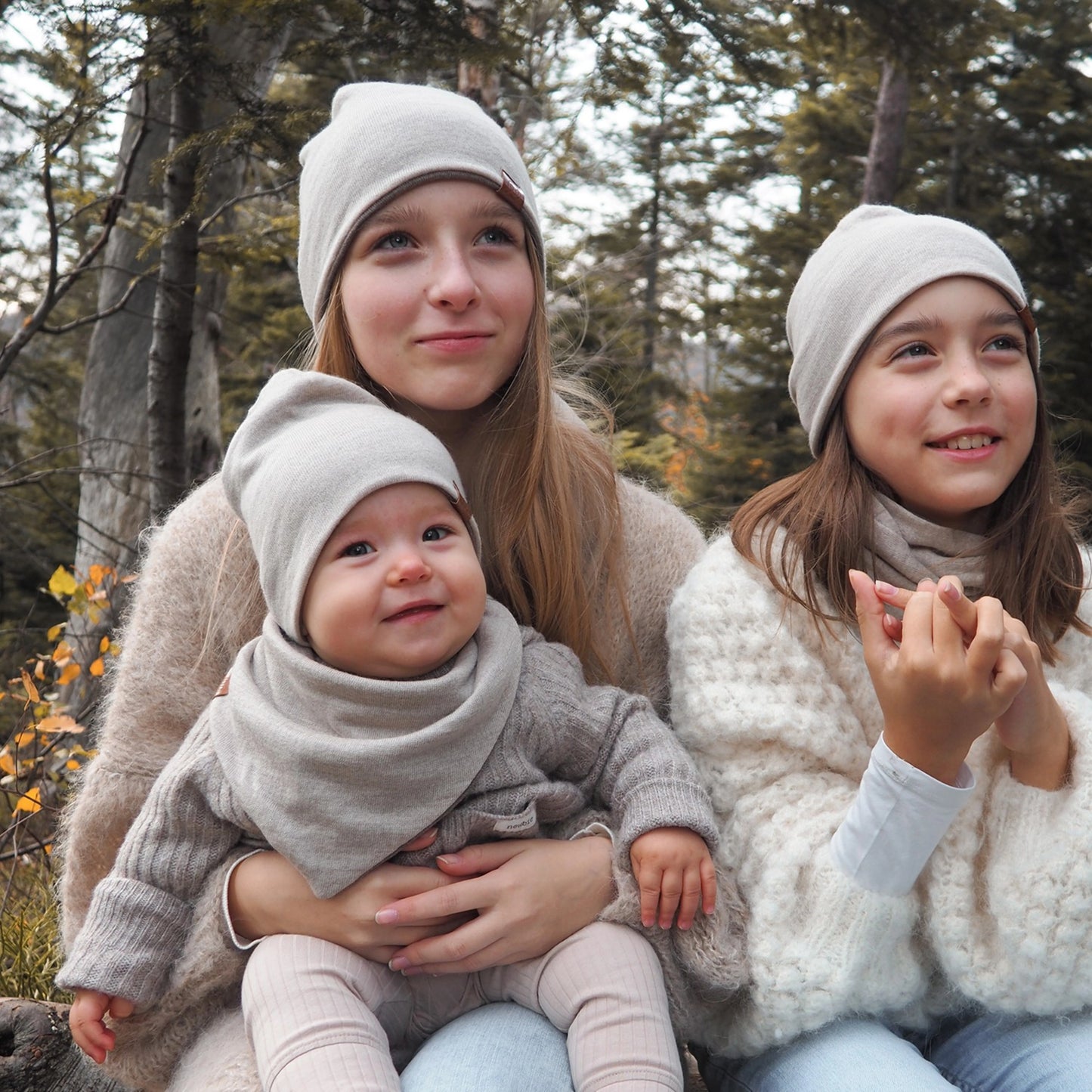 Viðsnúaleg ullarhúfa Beige - Brown