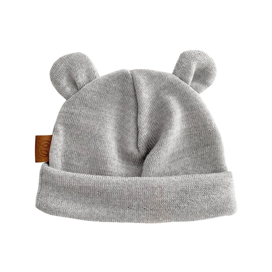 Ungbarna ullarhúfa með bangsaeyrum - Light Gray