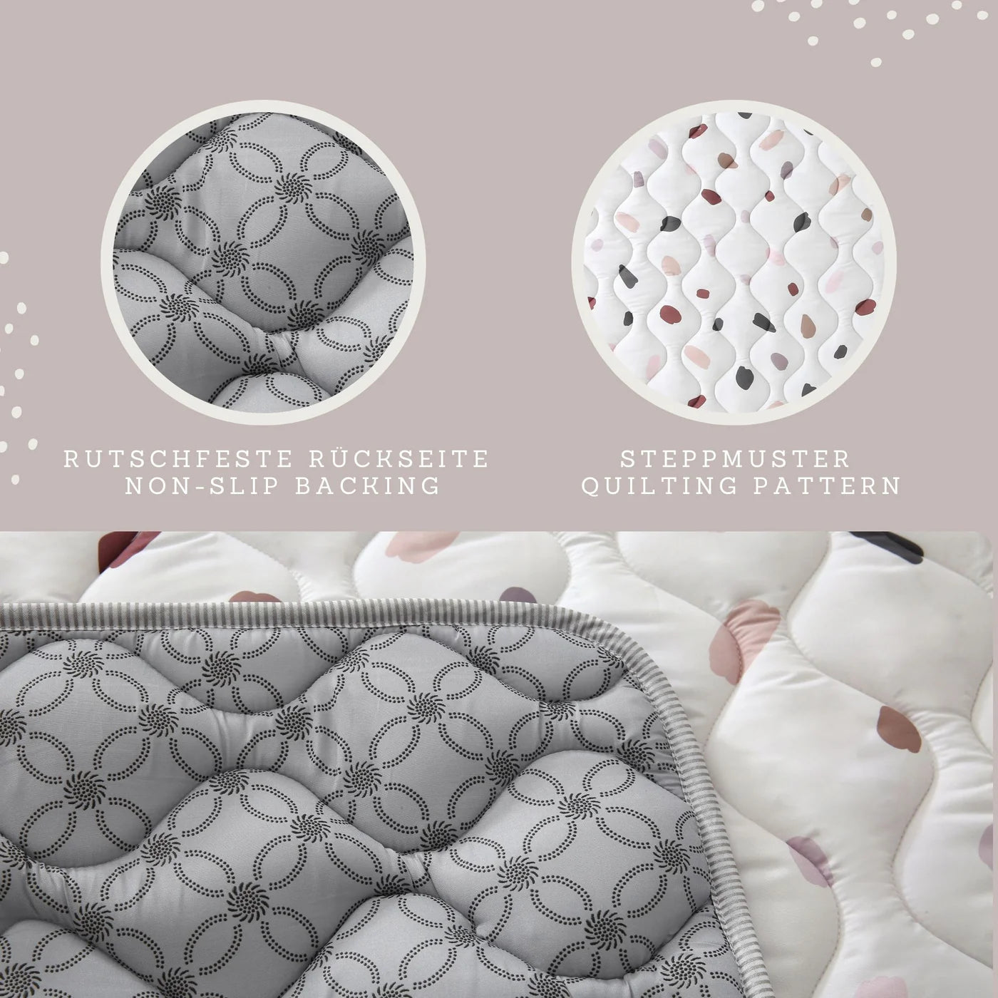 Quilted Leikmotta - Confetti 127/127cm - FORPÖNTUN