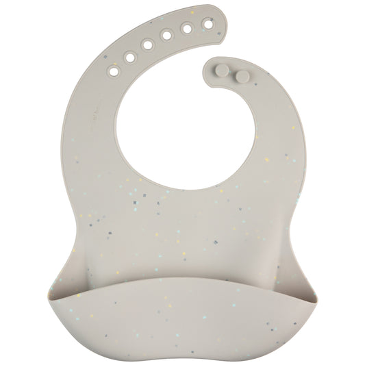 Sílikon smekkur - Gray Dots