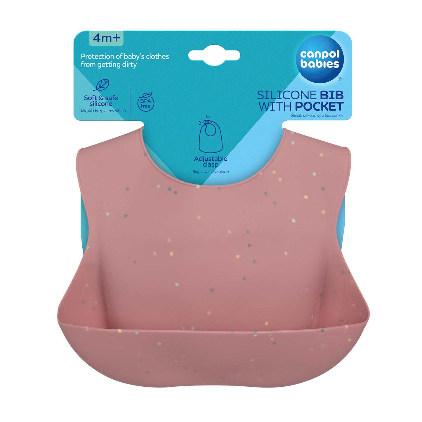 Sílikon smekkur - Pink Dots