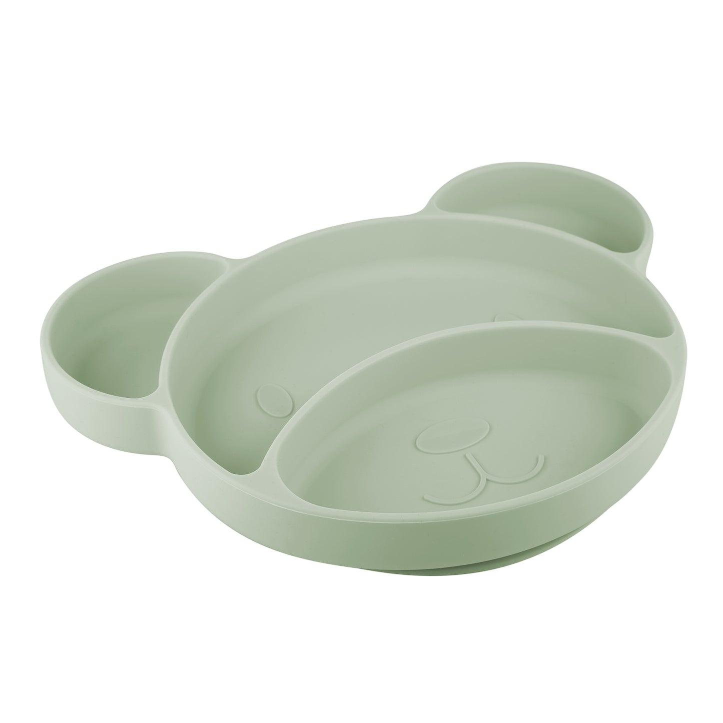 Sílikon Diskur - Suction Plate Divider - Green Bear