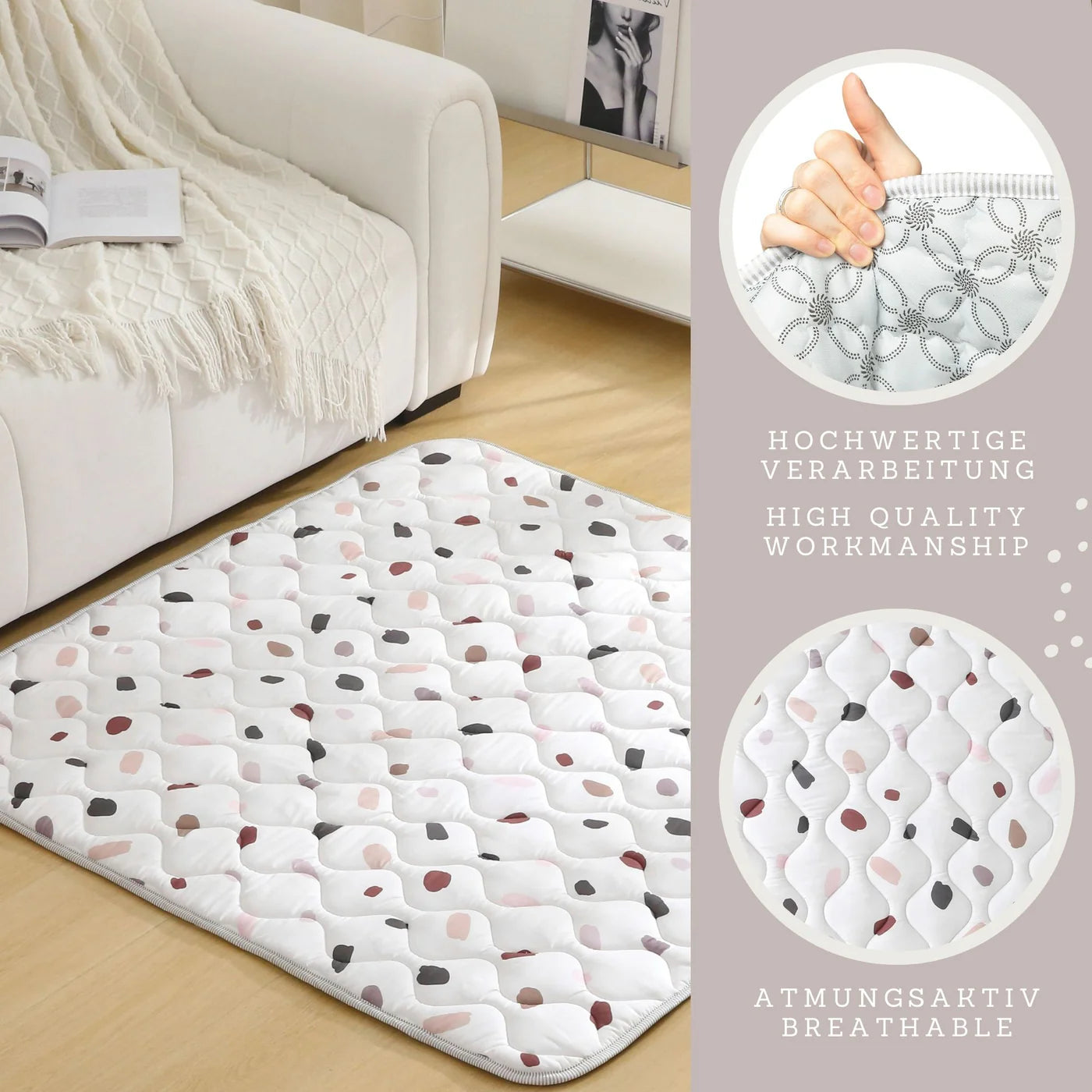 Quilted Leikmotta - Confetti 127/127cm - FORPÖNTUN
