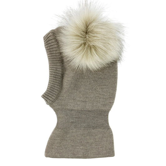 Ullar Lambhúshetta með 2 dúskum - Beige