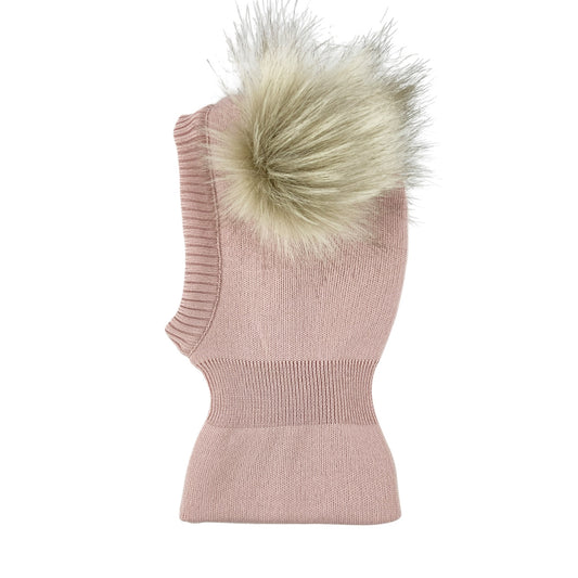 Ullar Lambhúshetta með 2 dúskum - Pink