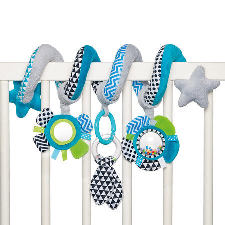 Leikfang á kerrur/bílstóla - Interactive Spiral ZIGZAG Blue