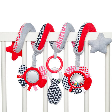 Leikfang á kerrur/bílstóla - Interactive Spiral ZIGZAG Red