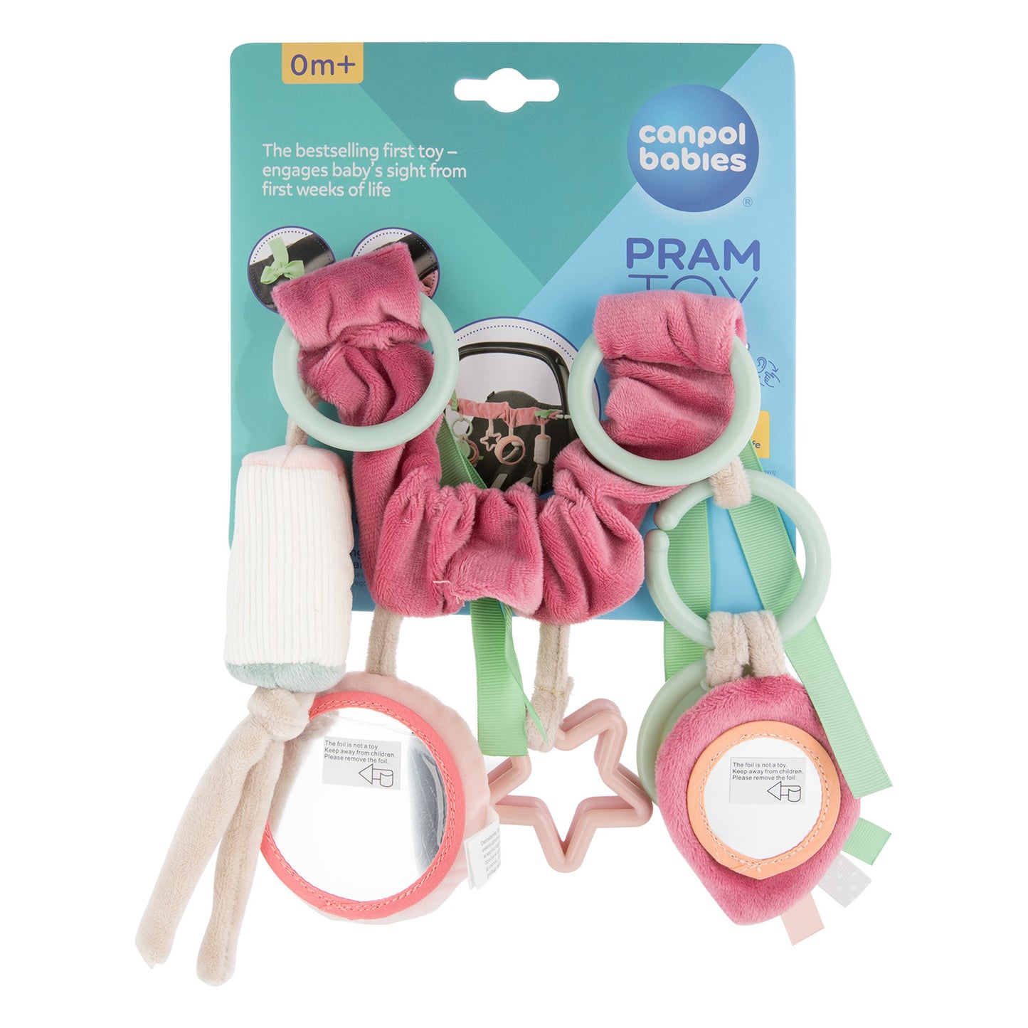 Leikfang á kerrur/bílstóla - Pastel Friends Pink