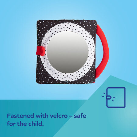 Mjúk Bók - XL High Contrast Sensory Soft Activity Book - Panda & Friends