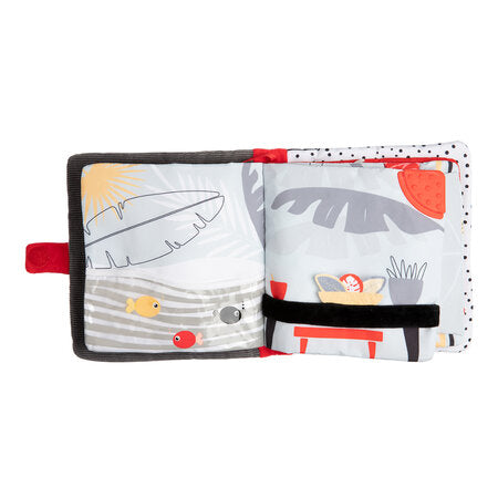 Mjúk Bók - XL High Contrast Sensory Soft Activity Book - Panda & Friends