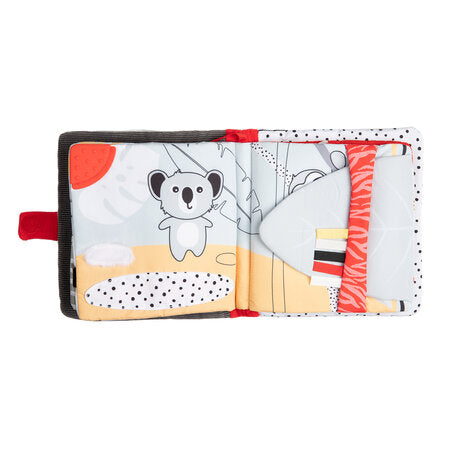 Mjúk Bók - XL High Contrast Sensory Soft Activity Book - Panda & Friends