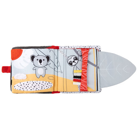 Mjúk Bók - XL High Contrast Sensory Soft Activity Book - Panda & Friends