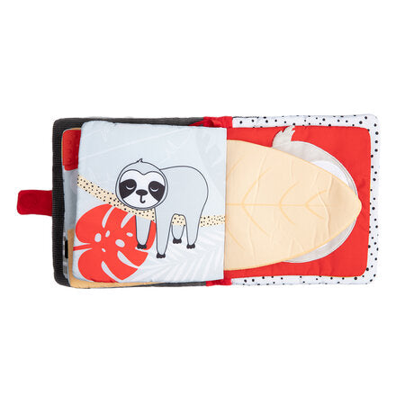 Mjúk Bók - XL High Contrast Sensory Soft Activity Book - Panda & Friends