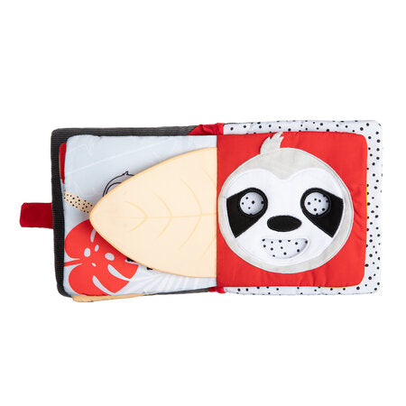 Mjúk Bók - XL High Contrast Sensory Soft Activity Book - Panda & Friends