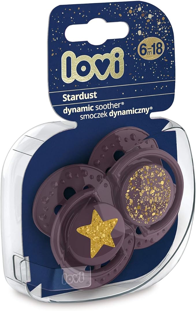 LOVI Dynamic Sílikon Snuð - Stardust Violet 2 í boxi