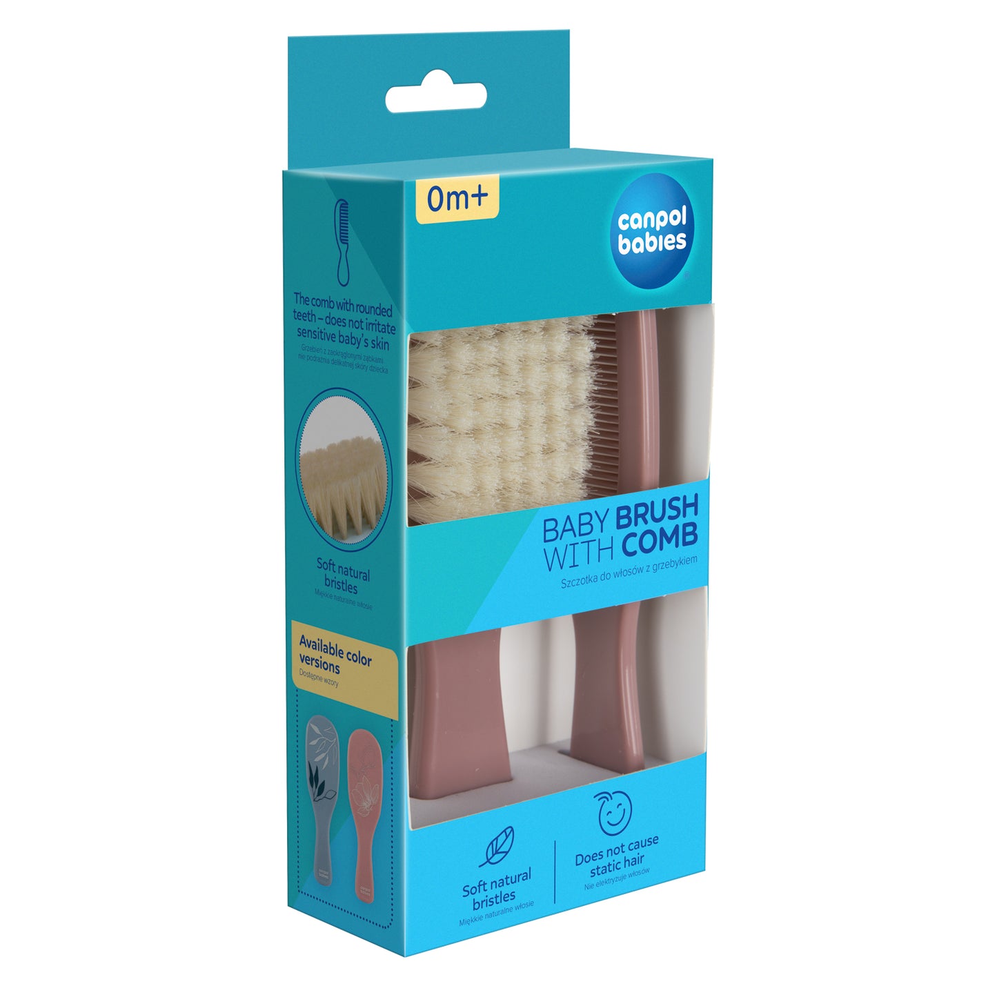 Burstasett Newborn Baby- Brush & Comb Pink