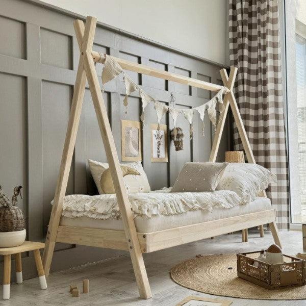 Barnarúm Tipi Natural without bed rail