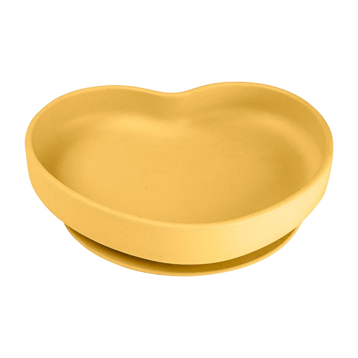 Sílikon Diskur - Suction Plate - Heart Yellow
