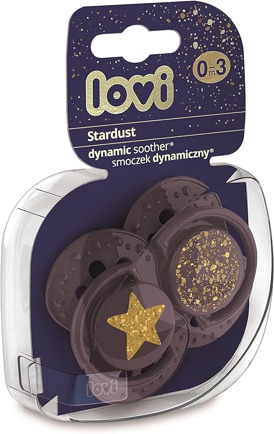 LOVI Dynamic Sílikon Snuð - Stardust Violet 2 í boxi