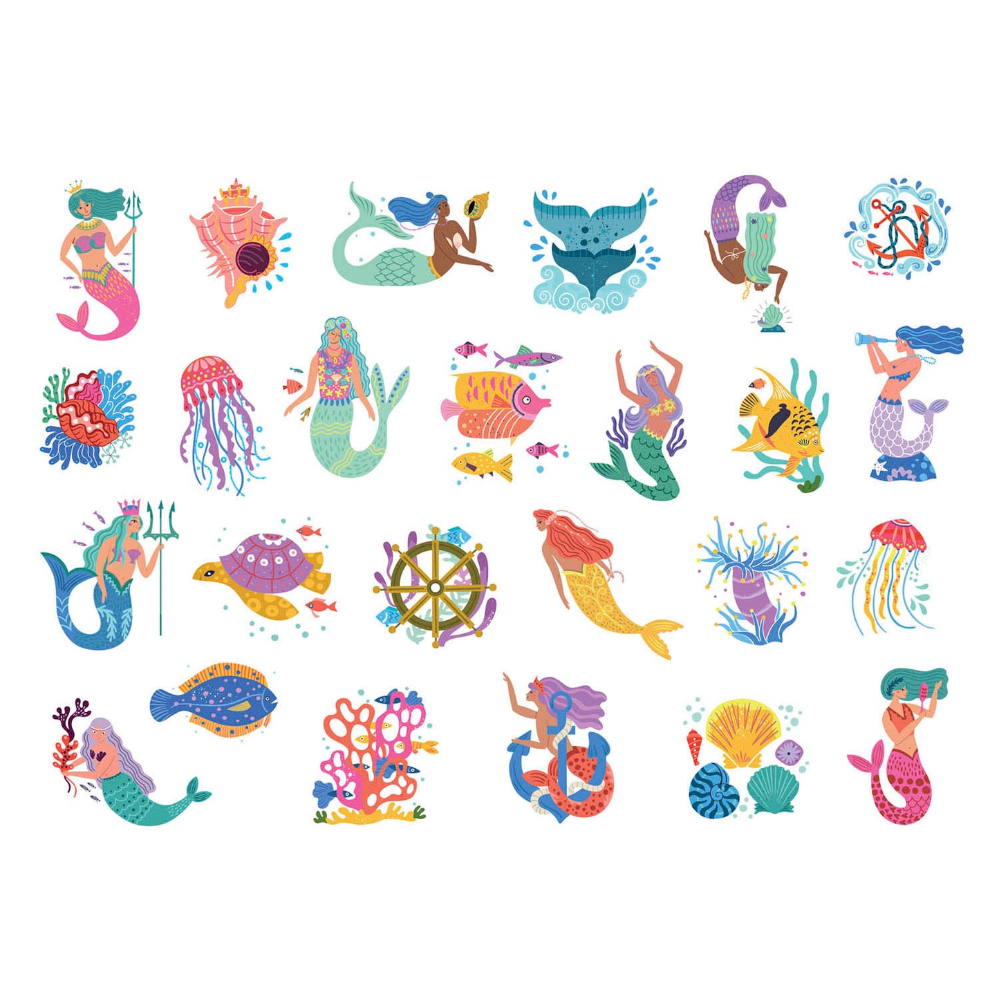 Barna Tattoos - Mermaids and Oceans 50 pcs