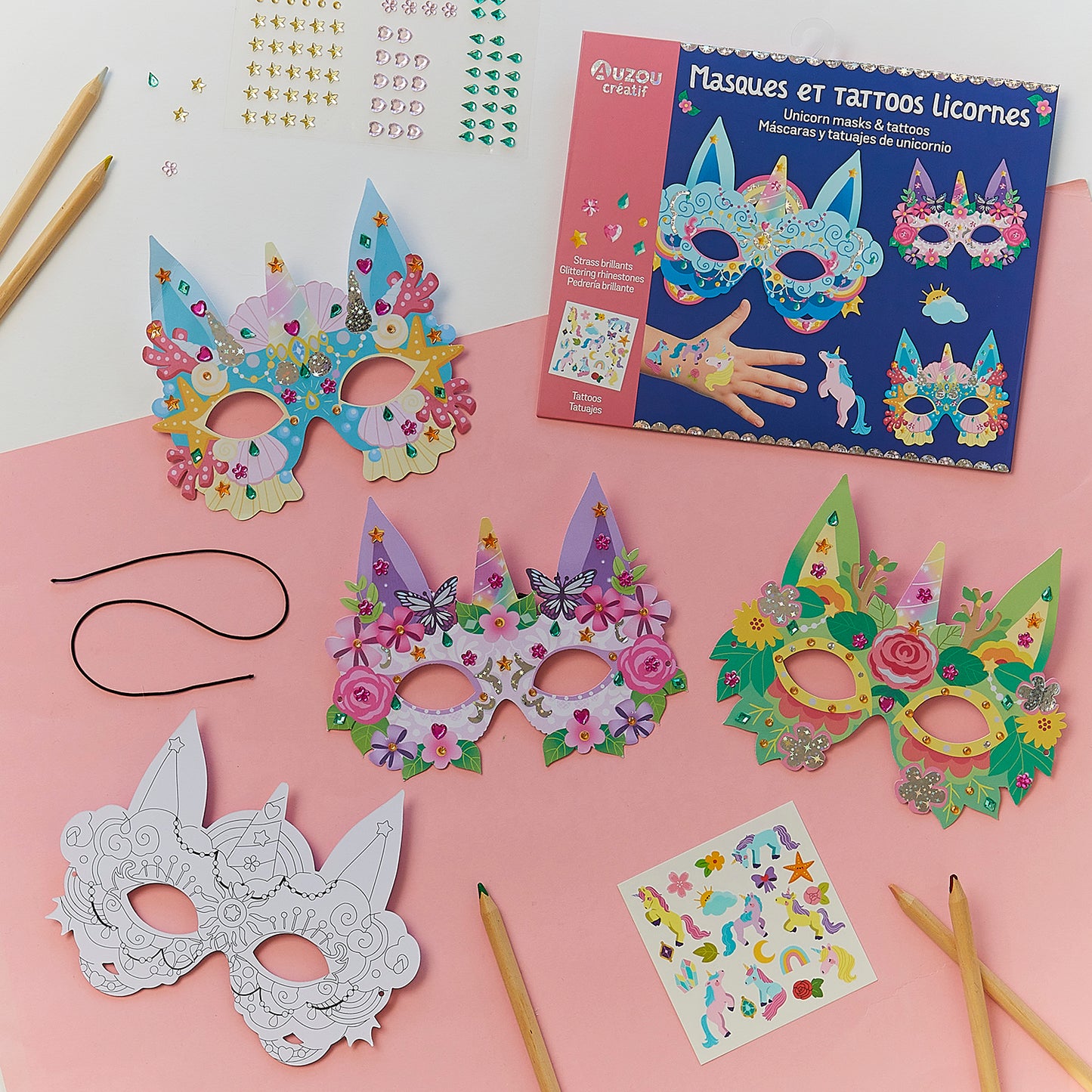 Activity Kit - Masks and Tattoos - Unicorn