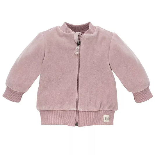 Velour Rennd Peysa - Hello Pink