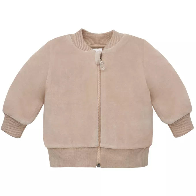 Velour Rennd Peysa - Lovely Day Beige