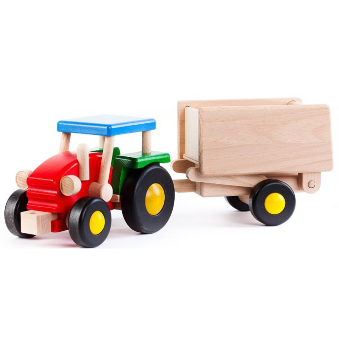 Viðar traktor með kerru