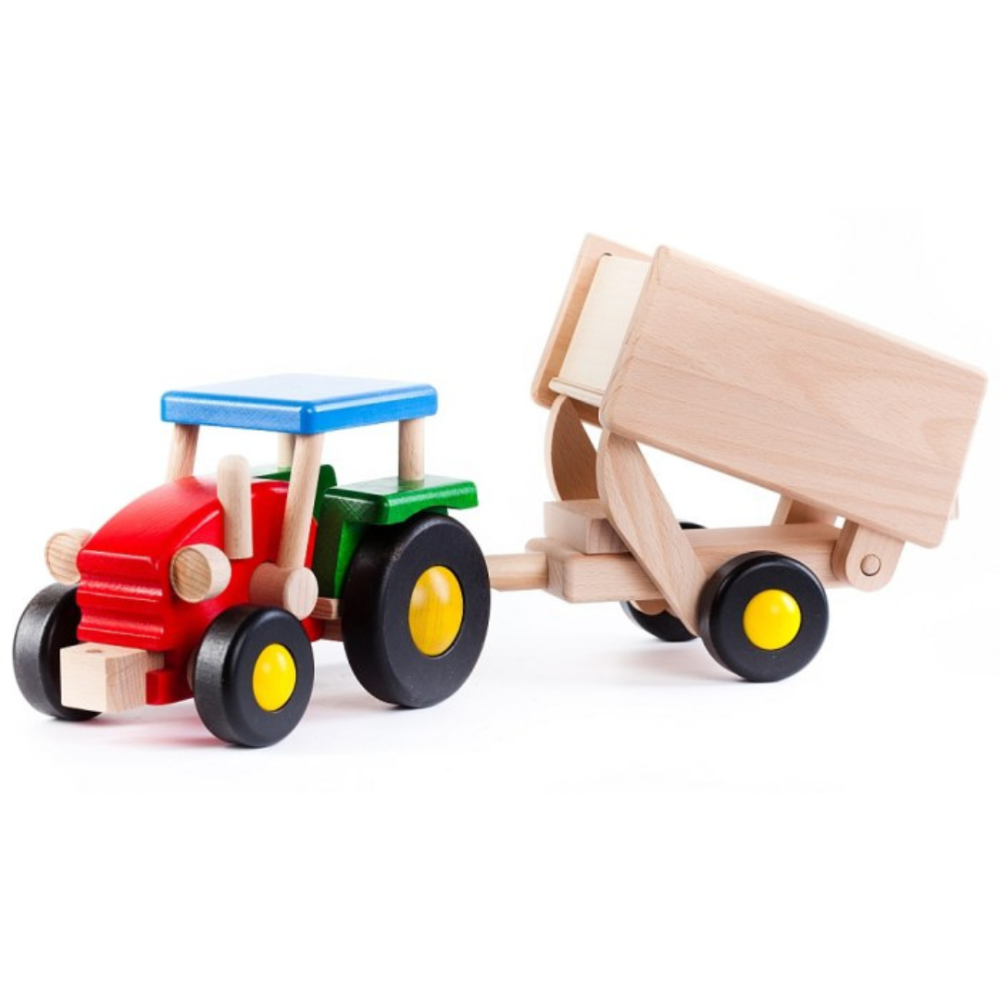 Viðar traktor með kerru