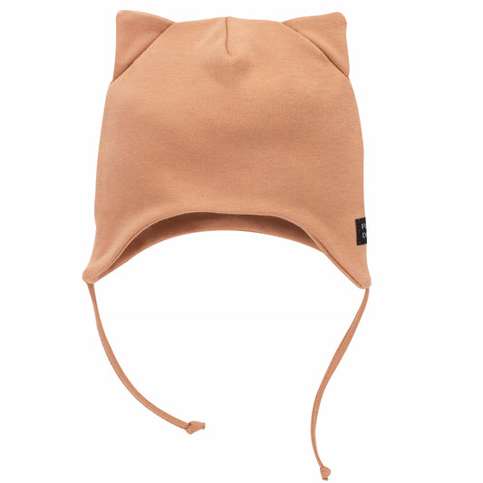 Ungbarnahúfa með kisueyrum - Beige