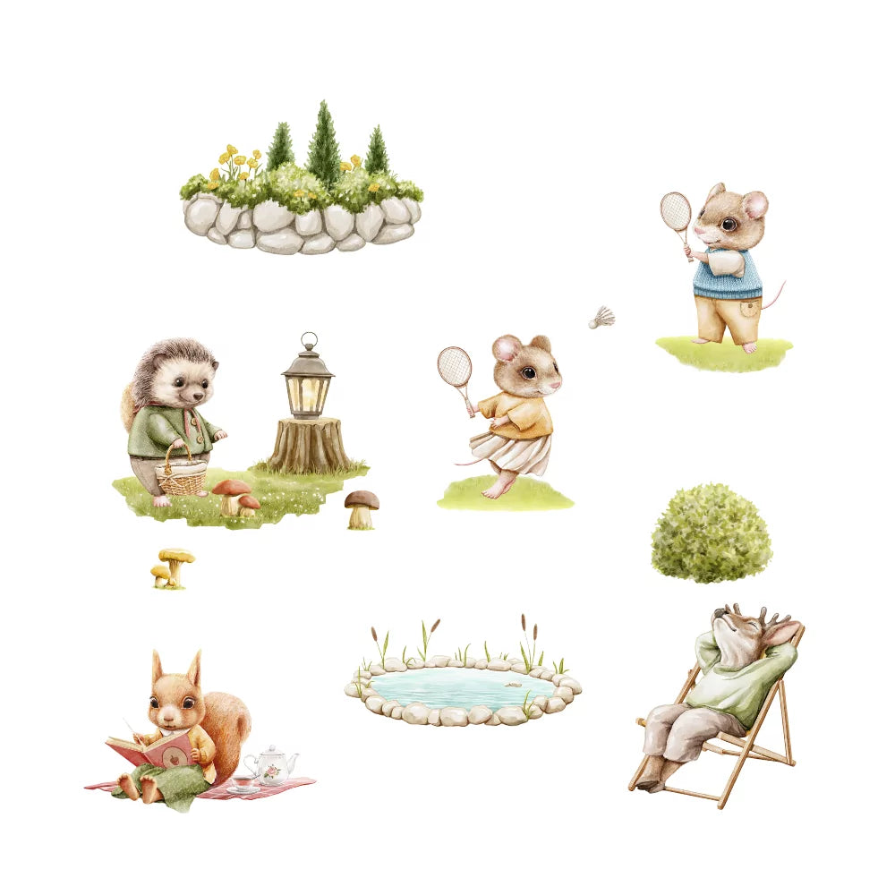 Vegglímmiði - Forest Friends Sett