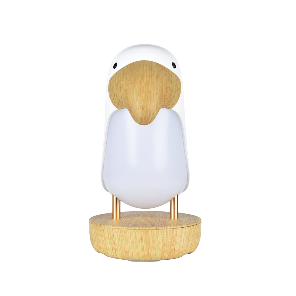 Puffin Lampi með bluetooth-hátalara - White